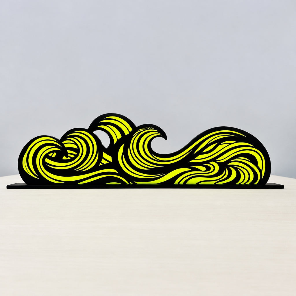 KEN IKEDA "Gift The Wave-III" Original Art Panel – Yellow