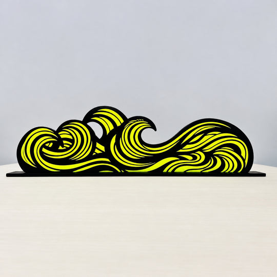 KEN IKEDA "Gift The Wave-III" Original Art Panel – Yellow