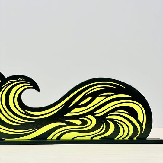 KEN IKEDA "Gift The Wave-III" Original Art Panel – Yellow