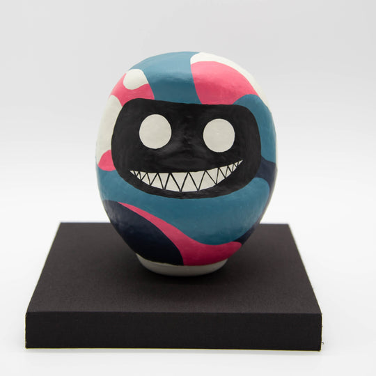 KEN IKEDA IDENTITY DARUMA 1 – Size 5 (approx. 15 cm) with Pedestal