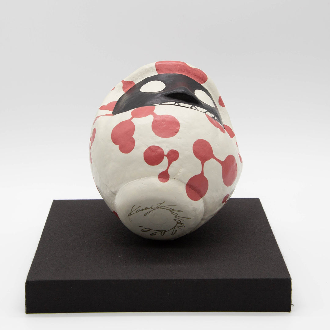 KEN IKEDA D.N.A DARUMA RED – Size 5 (approx. 15 cm) with Pedestal