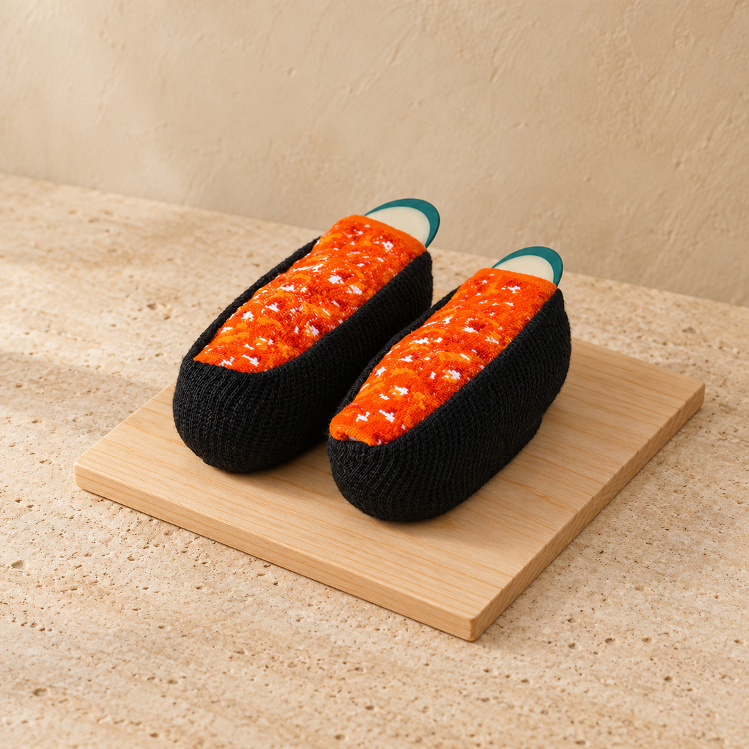Sushi Socks – Ikura (Salmon Roe) Gunkan Design | One Size Fits All