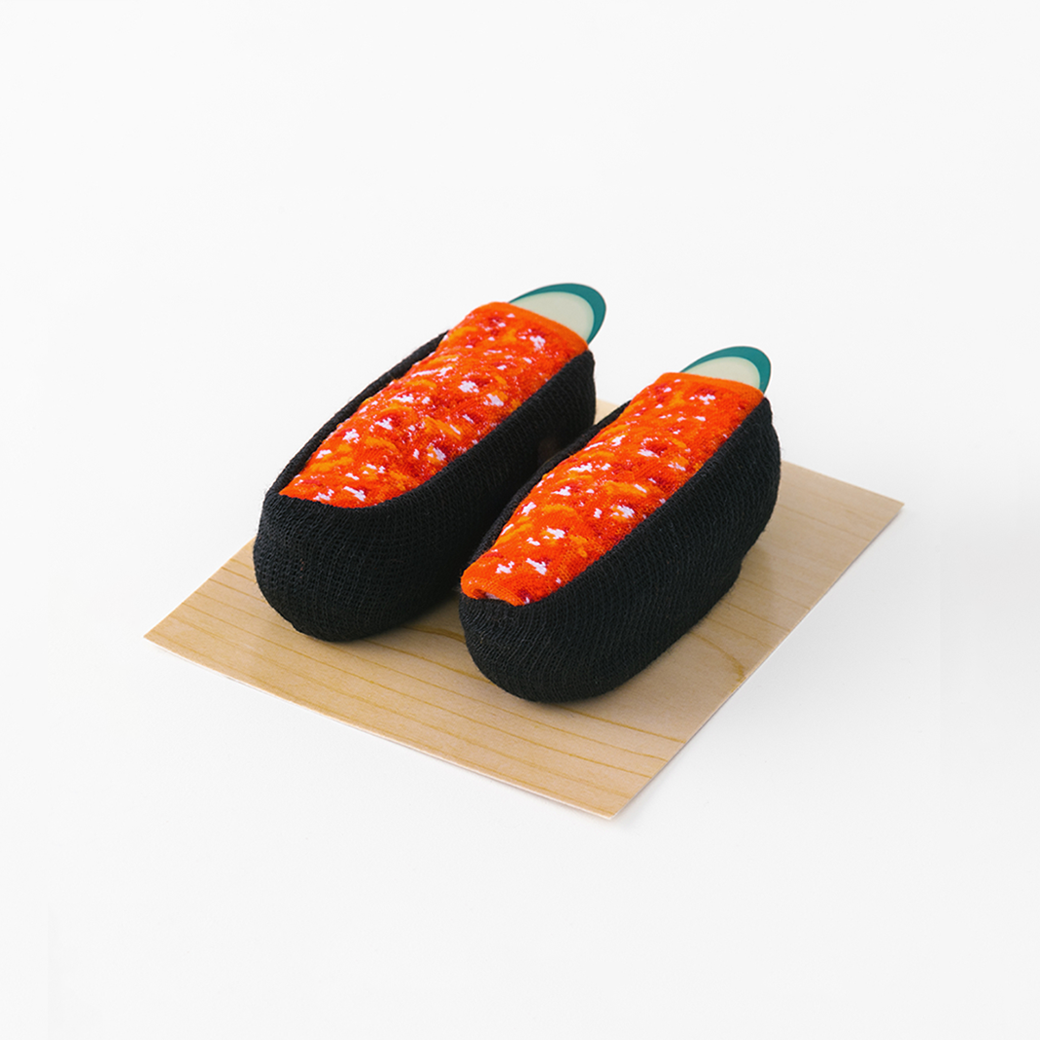 Sushi Socks – Ikura (Salmon Roe) Gunkan Design | One Size Fits All